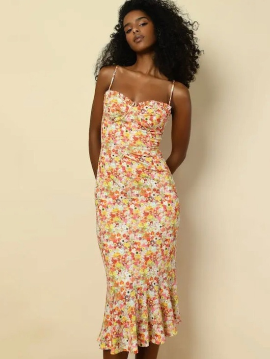 Anthropologie Dresses & Skirts - Anthropologie Hutch Selene Bustier Floral Midi Dress Size Small